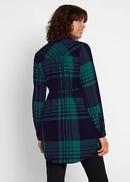 Lång mamma-/amningsblus i mjuk bomullsflanell, bonprix