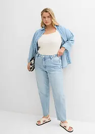 Mom-jeans med hög midja och kortare ben, bonprix