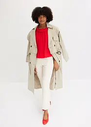 Trenchcoat med avtagbara ärmar och nederdel, bonprix