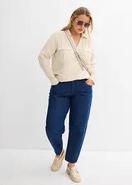 Barrel Jeans Mid Waist, ekologisk bomull, bonprix