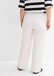 Wide Leg Jeans, Mid Waist, med knytskärp, bonprix