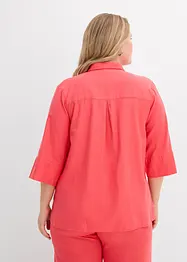 Skjortblus i svalkande linnemix, bonprix