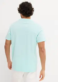 T-shirt med kort knappslå och korta ärmar, av bomull, bonprix
