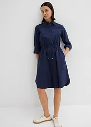 Knälång blusklänning i utility-stil med linne och resår i midjan, bonprix
