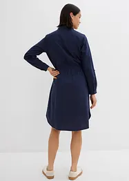 Knälång blusklänning i utility-stil med linne och resår i midjan, bonprix