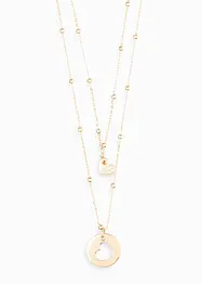 Set med halsband prytt med zirkonstenar (2 delar), bonprix