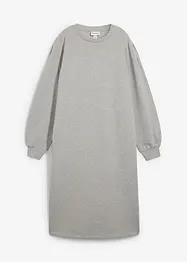 Sweatshirtklänning med puffärmar, bonprix