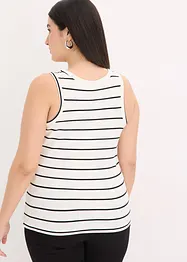 Feminint ribbstickat linne, bonprix