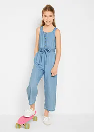 Jeansjumpsuit i ren bomull för barn, bonprix
