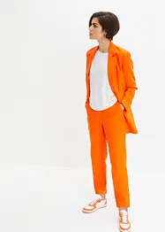 Kort linnebyxa med hög midja i mix av lin och viskos, bonprix