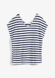 Linnetopp med fladdermusärmar och V-ringning, bonprix