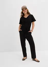 Jerseyjumpsuit med ekologisk bomull för barn, bonprix