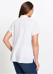 Kortärmad poplinblus, bonprix
