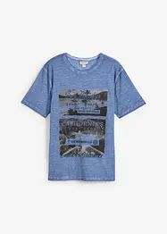T-shirt med tvättade effekter, av ekologisk bomull, bonprix