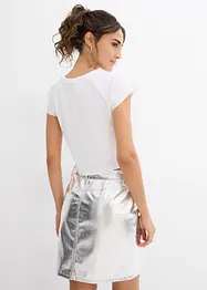 Ribbstickad topp i kort modell, bonprix