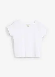 Ribbstickad topp i kort modell, bonprix