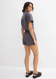 Jumpsuit med korta ben i ren bomull, bonprix