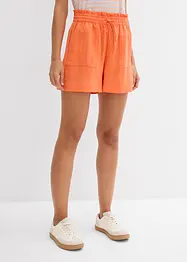 Paperbag-shorts i böljande lyocellmix, bonprix