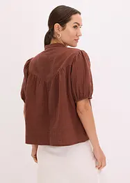 Kortärmad muslinblus, bonprix