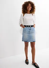 Jeanskjol Mid Waist, Low Stretch, bonprix