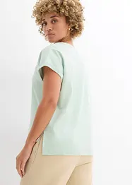 T-shirt av kraftig bomullsjersey med längre bakstycke, bonprix