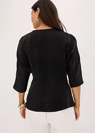 Blus med knytband, bonprix