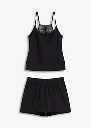 Pyjamas med shorts och spets i ryggen, bonprix