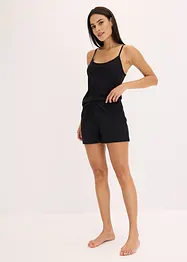 Pyjamas med shorts och spets i ryggen, bonprix