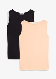Linne i mjuk viskos (2-pack), bonprix