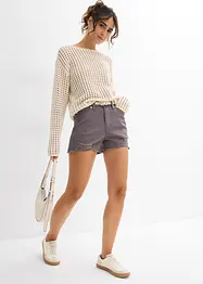 Twillshorts med hög midja, bonprix