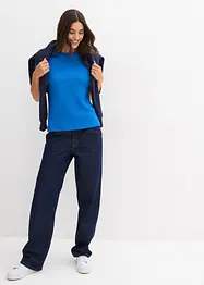 T-shirt i kräppat material med struktur, bonprix