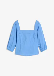 Blus med puffärmar och fina detaljer, bonprix