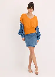 Topp med smock i nederkant, bonprix