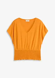 Topp med smock i nederkant, bonprix
