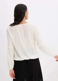 Blus med broderi, bonprix