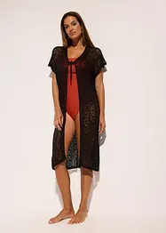 Strandkimono av viskos med virkade effekter, bonprix