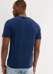 T-shirt med V-ringning (2-pack) av ekologisk bomull, bonprix
