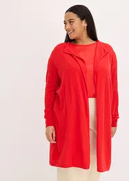 Lång cardigan i bomullsblandning, bonprix