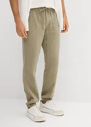 Vid dra på-byxa i muslin, regular fit, tapered, bonprix