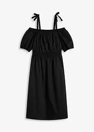 Off shoulder-klänning av ekologisk bomull, bonprix