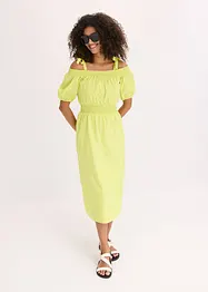Off shoulder-klänning av ekologisk bomull, bonprix