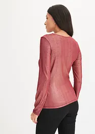Långärmad topp med cut-outs, bonprix