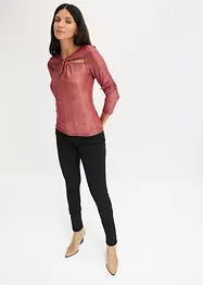 Långärmad topp med cut-outs, bonprix