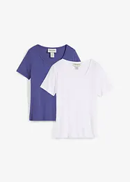 T-shirt av mjuk viskos (2-pack), bonprix
