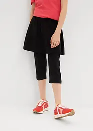 Caprileggings med kjol för barn, bonprix