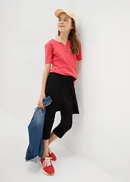 Caprileggings med kjol för barn, bonprix