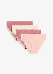 Trosa med ekologisk bomull (4-pack), bonprix