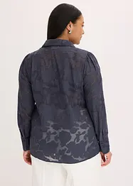 Blus i jacquardchiffong, bonprix