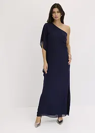 One shoulder-klänning i fin chiffong, bonprix