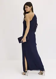 One shoulder-klänning i fin chiffong, bonprix